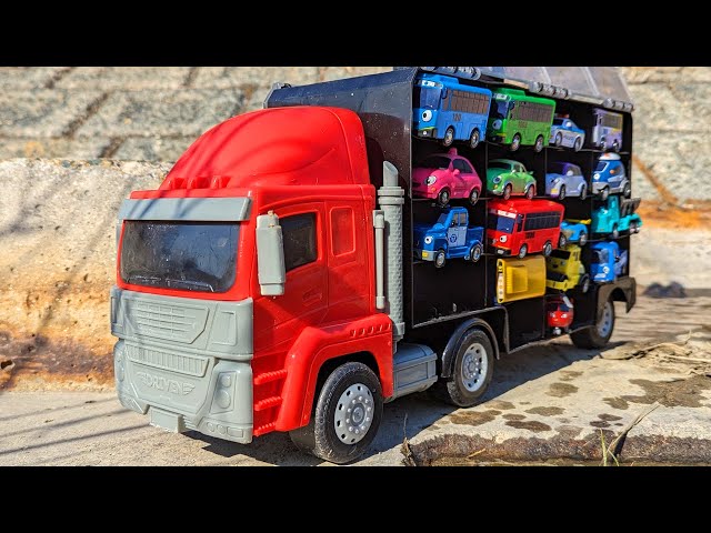 Tayo the Little Bus 17 types of miniature cars & big red truck