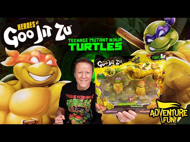 4 Heroes of Goo Jit Zu Teenage Mutant Ninja Turtles TMNT Donatello & Michelangelo Toy review!