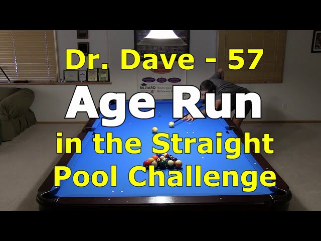 Dr. Dave - Straight Pool Run (57) with Analysis and Advice