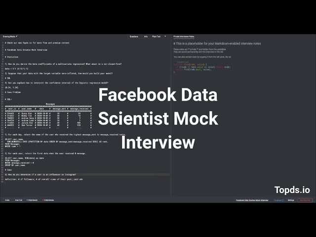 Facebook Data Scientist Mock Interview - Segment Influencers