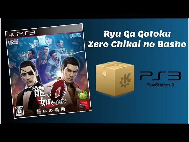 Ryu Ga Gotoku Zero Chikai no Basho PKG PS3