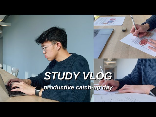 STUDY VLOG | catch-up day in my life as a college student *productive motivational study with me*