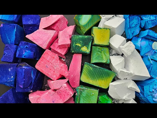 Vibrant Dyed Crispy Gymchalk Crush - Please Subscribe 💙🩷💚🤍🩵 Sleep Aid - Oddly Satisfying