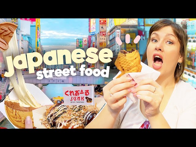WE TRIED JAPANESE STREET FOOD IN OSAKA 🇯🇵 Tour Around Japan's Delicious Viral Food Capital!