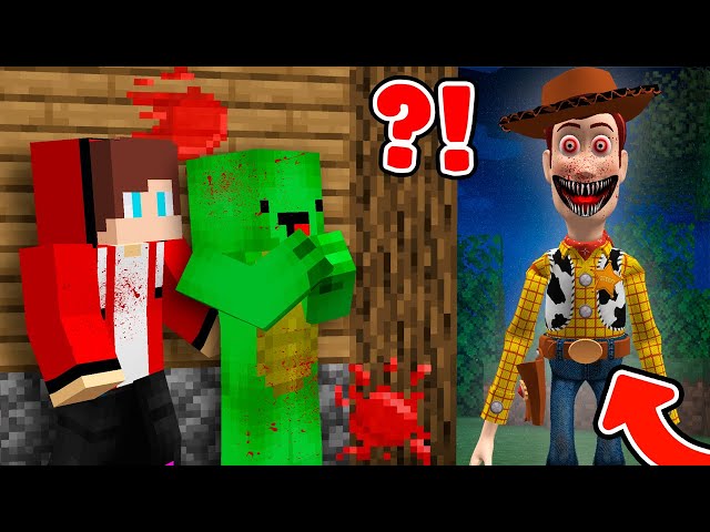 Scary WOODY.EXE and BUZZ LIGHTUEAR is wanted by JJ and Mikey in minecraft! Challenge from Maizen!