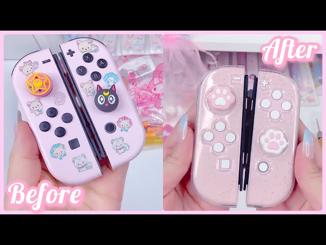 Custom Pink Nintendo Switch Joy Cons - Shell Replacement by ExtremeRate