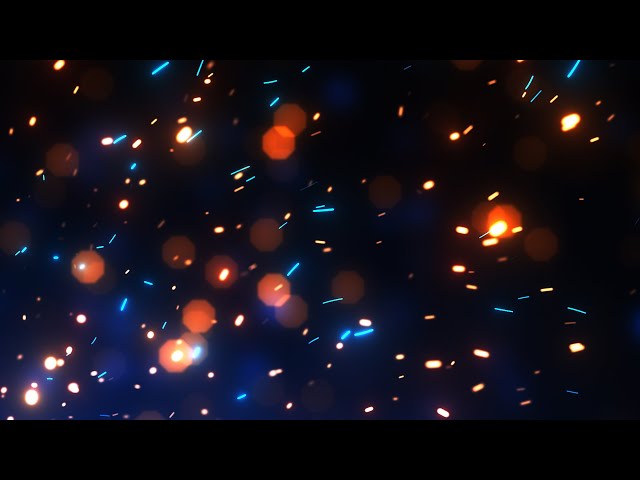 Bright Flying Orange and Blue Sparks Background video | Footage | Screensaver