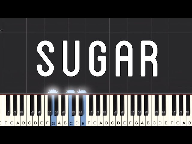 Maroon 5 - Sugar Piano Tutorial | Medium