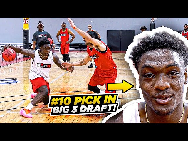 Nas DESTROYS EVERYONE 1v1 at The Big 3 Combine & Gets DRAFTED #10... Ceez COOKS!