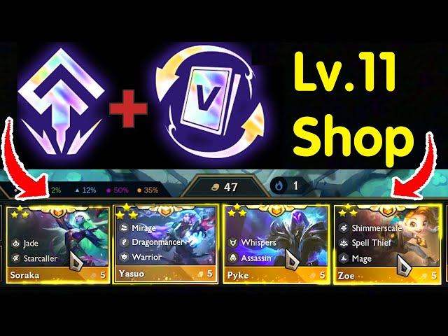 0.1% Chance Lvl.11 Shop! = Free 3 Star 5 cost ⭐⭐⭐