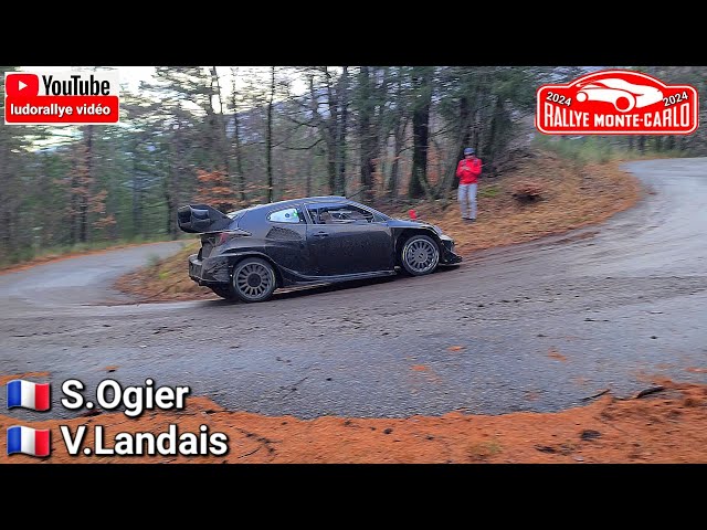 test rallye Monte-Carlo 2024 essai Sébastien Ogier / Toyota Yaris WRC / full attack / flat out