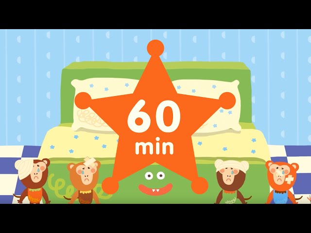 【Kid Songs | English Vocabulary】60 min Nursery Rhymes | 5 Little Monkeys + More