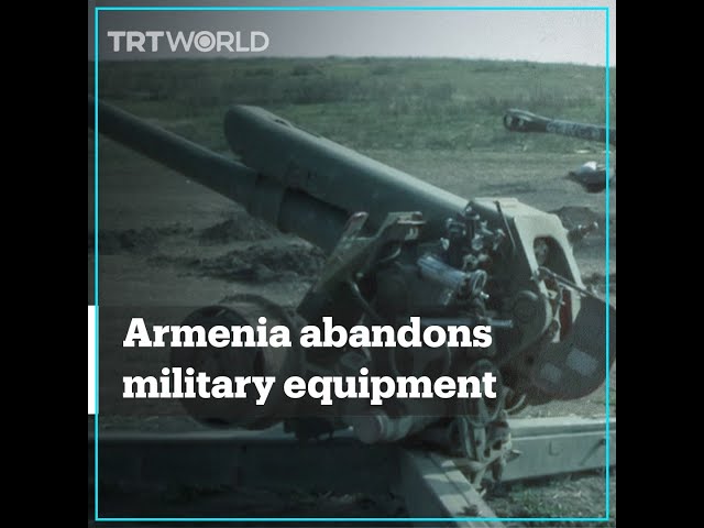 Abandoned Armenian military equipment in occupied Karabakh