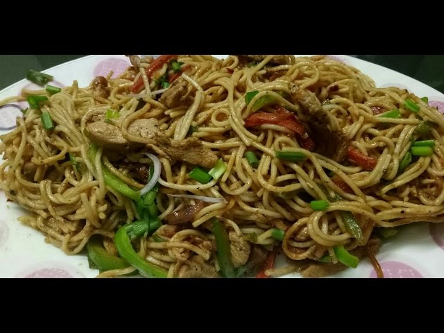 Chicken Noodles Recipe /Restaurent style Chinese Chicken Noodles  Recipe