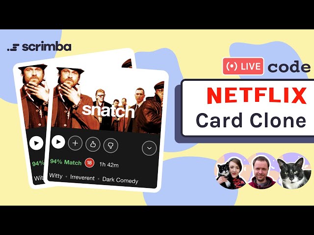 Live-Code a Netflix card clone with HTML and CSS | frontend web development