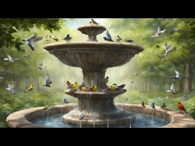1 Hour ASMR Music | The Fountain | With Birds Sounds