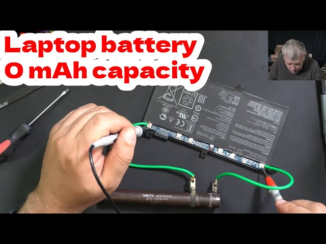 How a laptop battery with 0mAh capacity looks like and how to test this