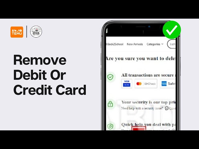 How To Remove Debit Or Credit Card On Temu!