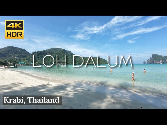 [KRABI] Loh Dalum Beach On Phi Phi Don Island | Thailand [4K HDR]