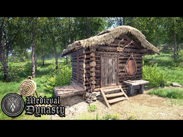 MEDIEVAL LIFE SIMULATOR Building A House Crafting Tools Hunting Animals | Medieval Dynasty Gameplay