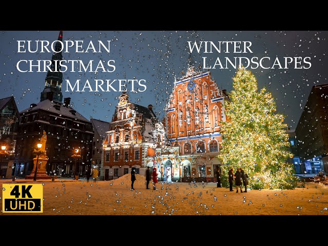 RELAXING CHRISTMAS  MUSIC 2024/EUROPEAN CHRISTMAS MARKETS/WINTER LANDCAPES/ MUSIC PIANO/SONGS RELAX