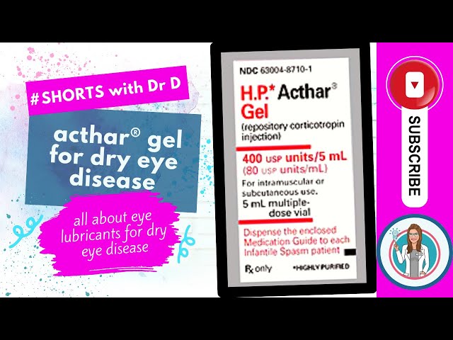 Acthar+Dry Eye | eye lubricants for dry eyes | Acthar® Gel  for dry eye disease #youtubeshorts