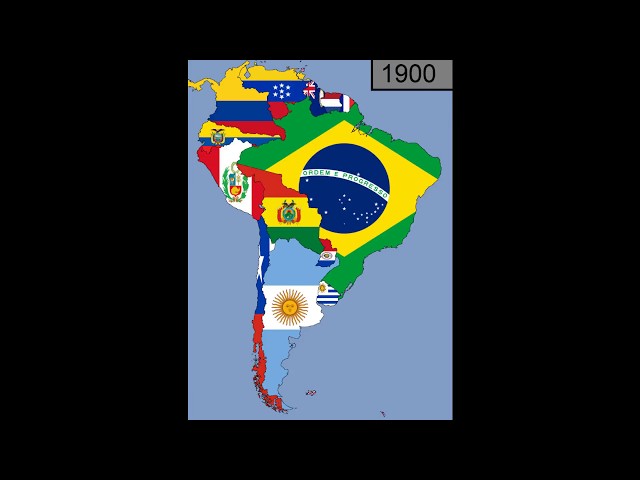 South America: Timeline of National Flags: 1600 - 2018