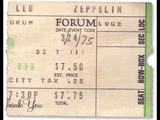 LED ZEPPELIN - Live at Los Angeles Forum 1975  ,  No Quarter