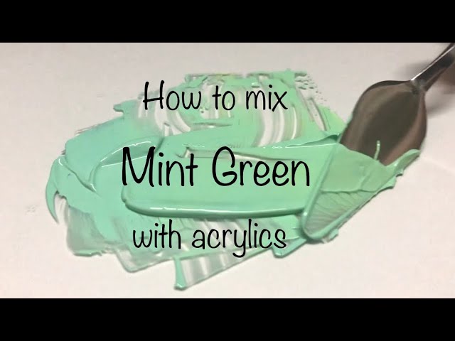 How To Make Mint Green Color | Acrylics | ASMR | Color Mixing #1