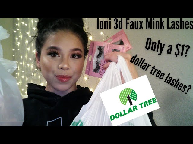 Dollar Tree 3D Mink IONI Lashes// Try on & Haul//JJas