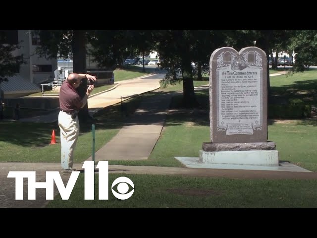 Controversial 10 Commandments monument erected at Arkansas State Capitol