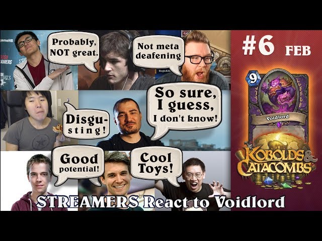Hearthstone Streamers React to Voidlord. Card Review. (Kripparian, Disguised Toast, Trump...)