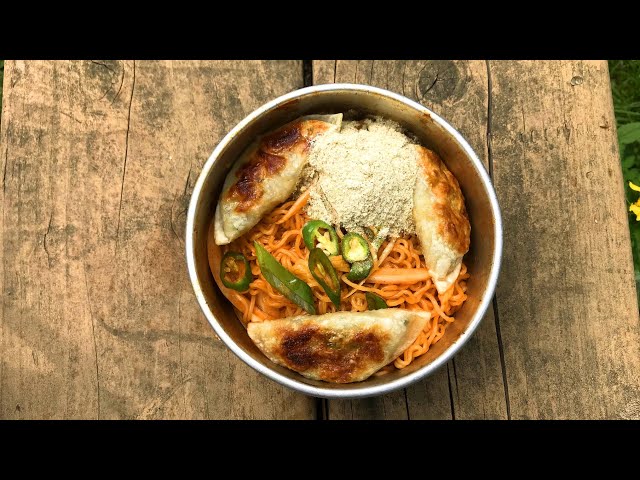 A Walk in the woods : Trangia mini cooking. cream Spicy Noodles