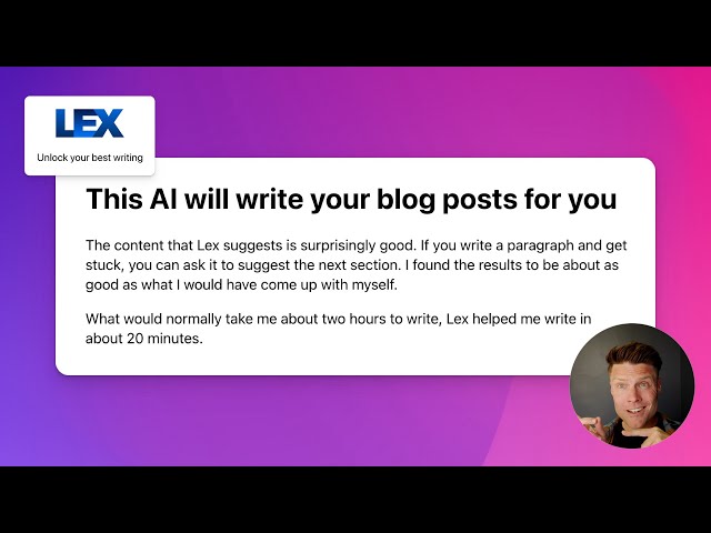 Lex: this AI writing tool will help you write your next blog post