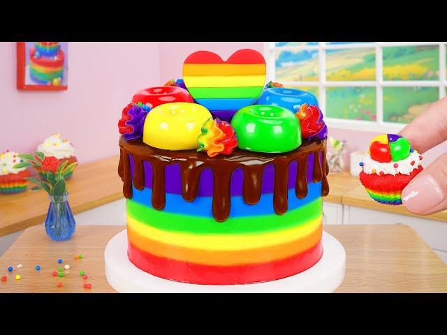 🎂 The Most Miniature Chocolate Cake Decorating with Colorful Donuts | Sweet Cake Idea Recipe