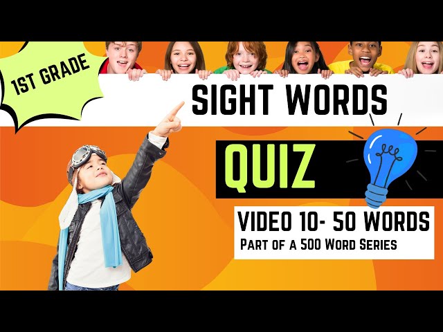 Educational Entertainment: Join the 1st Grade Sight Words Quiz Bonanza!