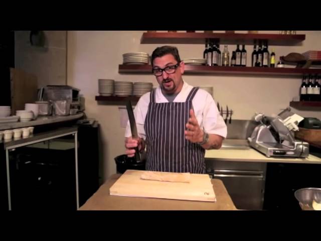 Using a bread knife with Chris Cosentino and Shun Classic