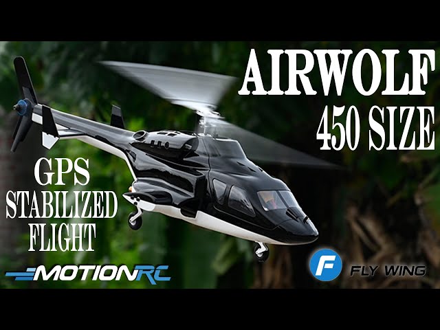 Fly Wing 450AF Airwolf 450 Size GPS Stabilized Helicopter Flight | Motion RC