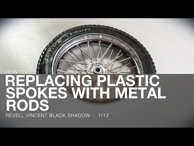 Replacing plastic wheel spokes with metal rods