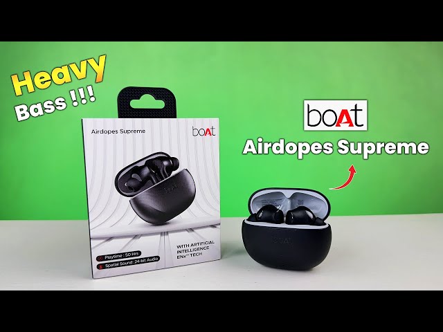 I tested the latest Boat Airdopes Supreme ⚡ Bass Heavy Earbuds ⚡ Should buy in 1500? ⚡