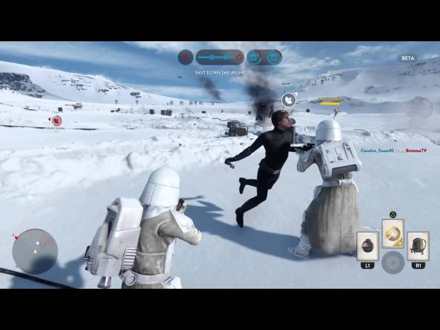 Star Wars Battlefront Beta PS4 - Luke frozen animation