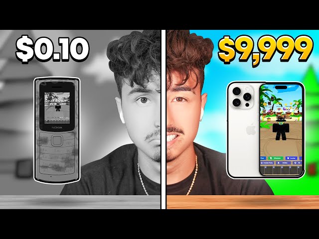 Playing Roblox on Worlds Cheapest vs. Most Expensive Phone