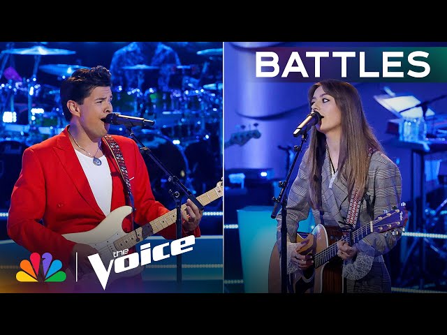 Team Dan + Shay's Anya True and AJ Harvey Perform John Mayer's "Half of My Heart" | Voice Battles