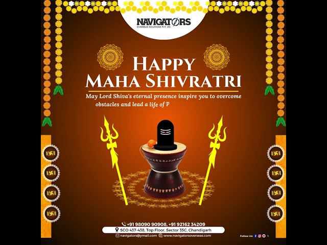 Happy Maha Shivratri #LordShiva #navigatorsoverseas #studyabroad