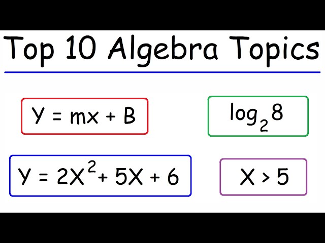 Top 10 Subjects In Algebra