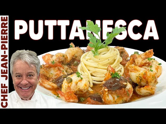 The Perfect Pasta alla Puttanesca with Shrimp | Chef Jean-Pierre
