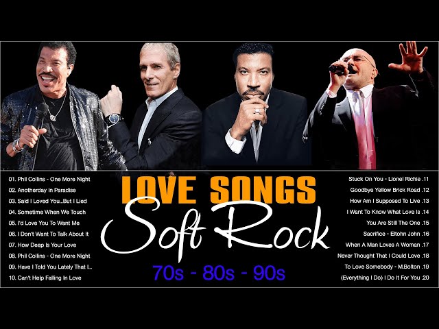 Soft Rock Music🍓Best Soft Songs 70s 80s 90s🍓 Phil Collins, Air Supply, Elton John, Sting, Bon Jovi