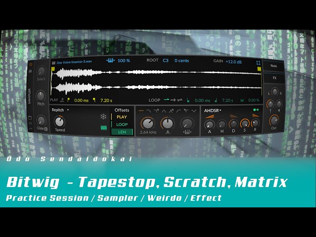 Tapestop Scratch Matrix - Sampler (deutsch) | Bitwig