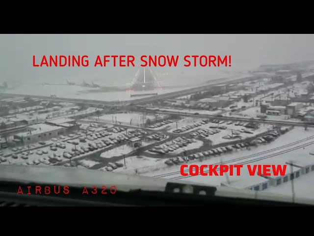 SNOW STORM! LANDING AFTER HEAVY SNOW AND LOW VISIBILITY!