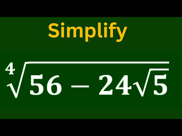 Nice Math Olympiad Simplification | Denesting 101 | Algebraic Approach